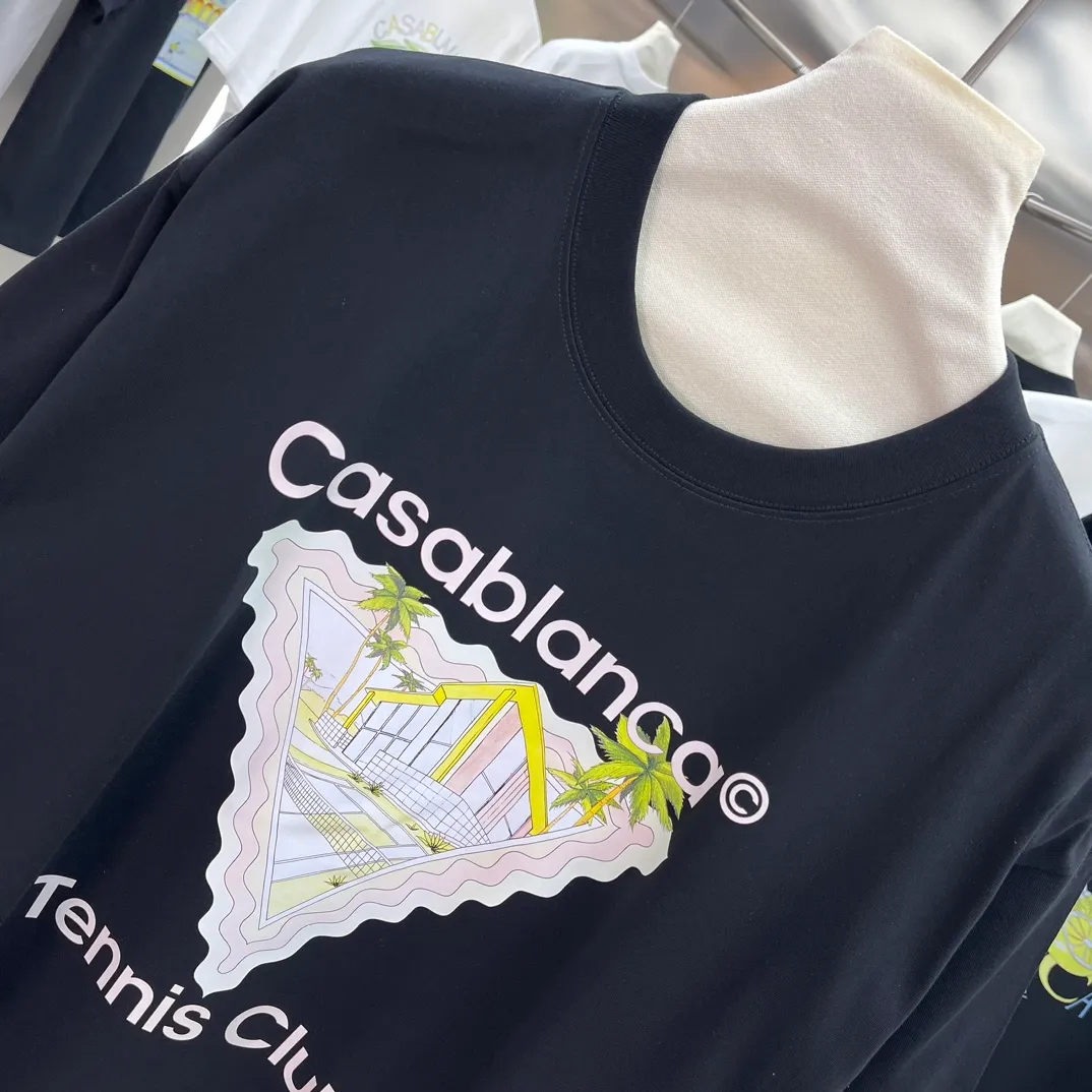 Casablanca Classic Series T ， ， 。 ， Classic ， In Stock ！ ：White Black Size：S M L XL XXL
